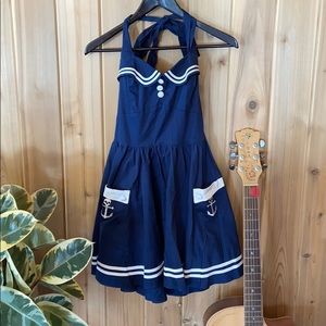Hellbunny rockabilly pin-up sailor dress
